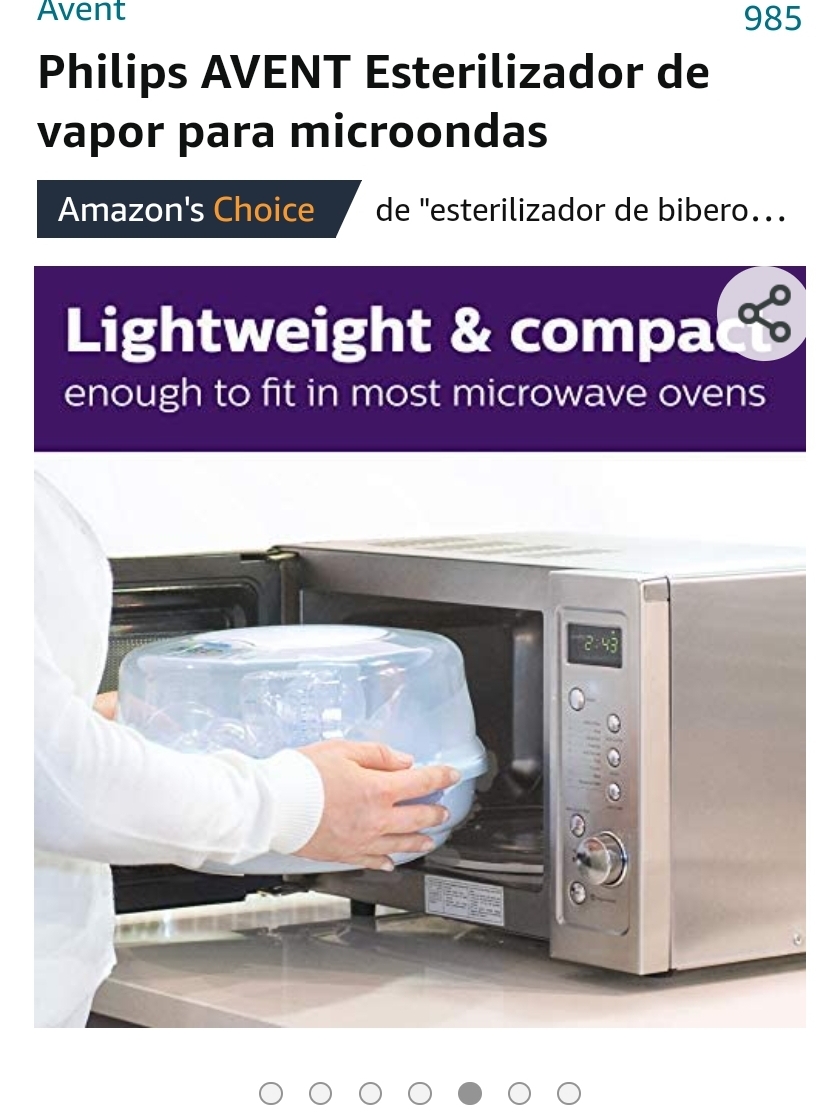  Philips AVENT Esterilizador de vapor de microondas