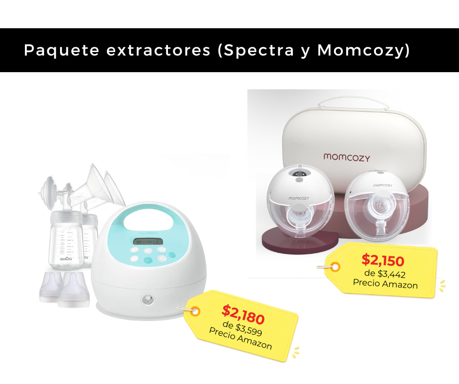 Set de Extractores de leche, Spectra y Momcozy